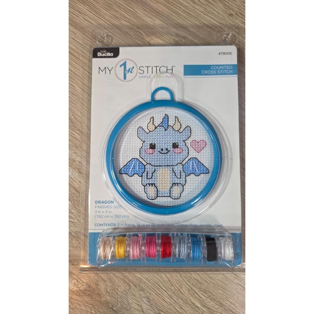 Bucilla My 1st Stitch Dragon cross stitch kit